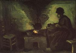 Vincent Van Gogh Peasant Woman Near the Hearth Sweden oil painting art